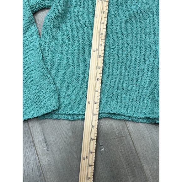 Madewell Womens Aqua Turquoise Drop Shoulder Boatneck Pullover Sweater Size M - Picture 7 of 8